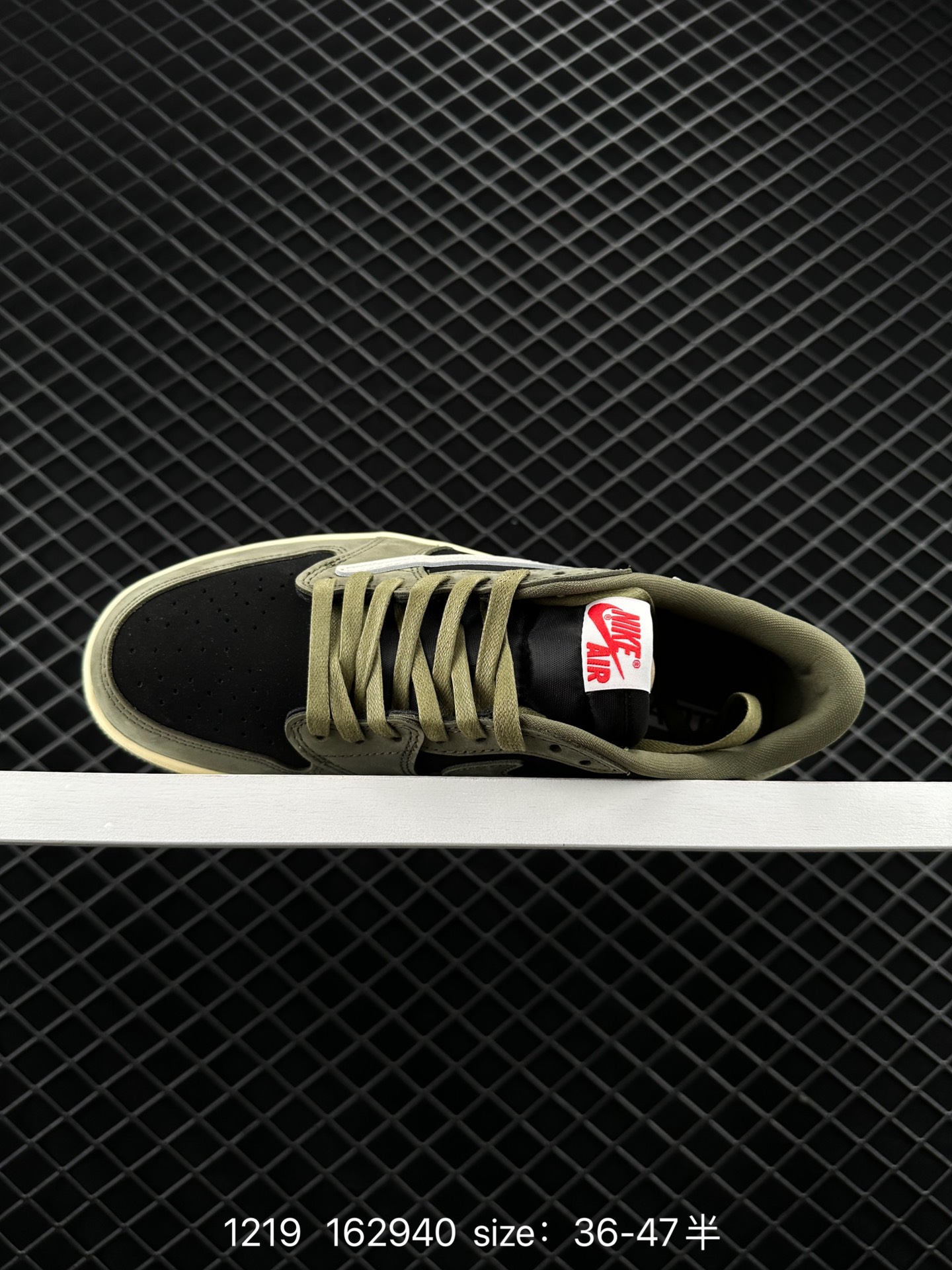 fragment design x Travis Scott x Nike Air Jordan 1 Low OG SP”Black/Green Toe“